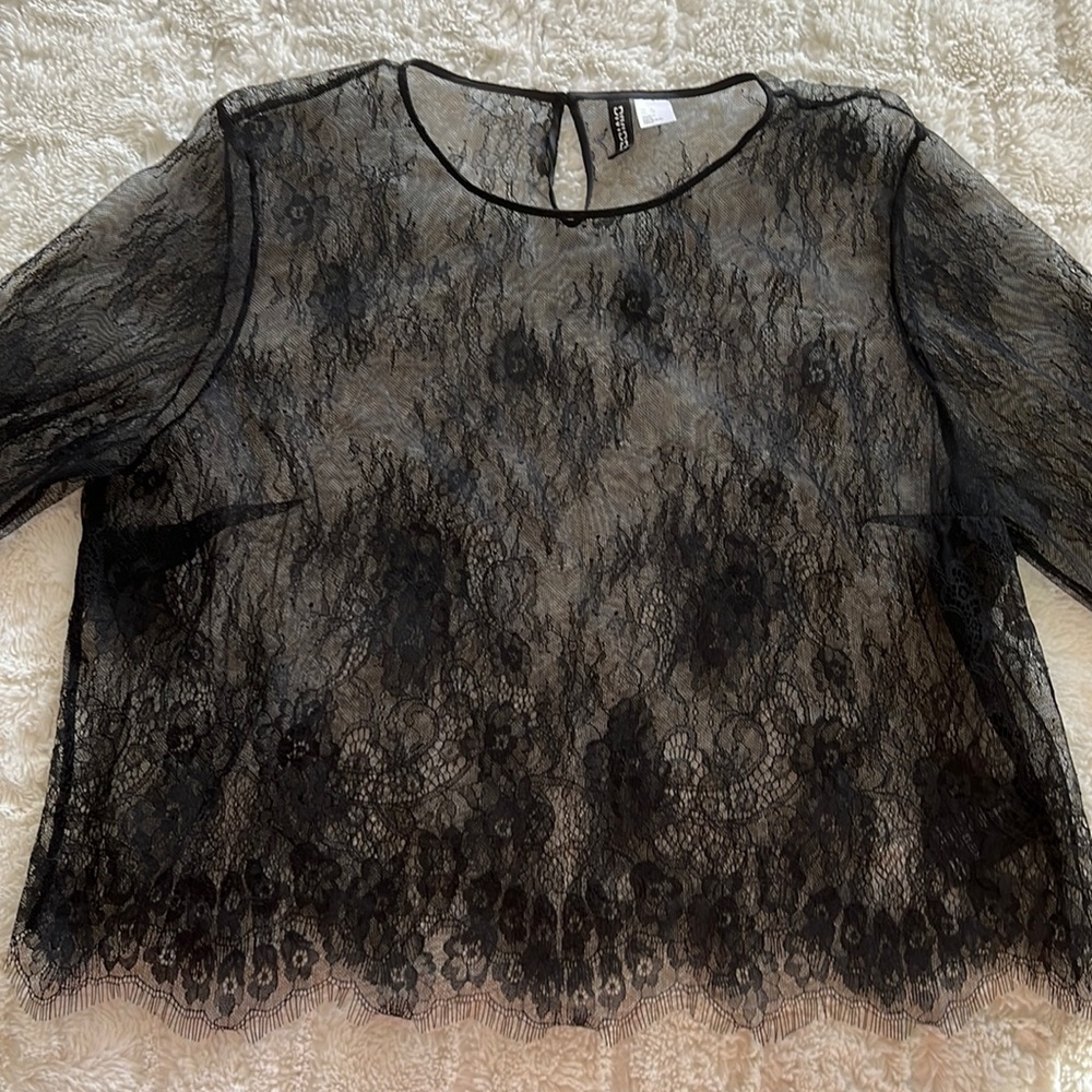 Black lace top